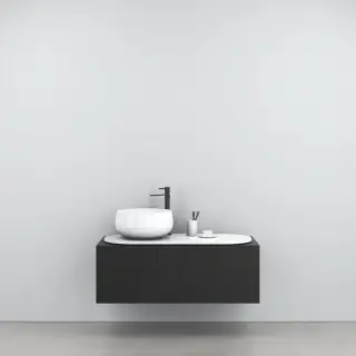 Cielo Delfo Тумба с деревянной отделкой, с отверстиями, цвет: Rovere Nero DECERO