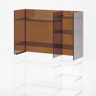 Laufen Kartell Стеллаж, 75х26хh53 см, пластик, цвет янтарь 3.8933.1.081.000.1