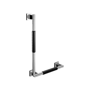 Emco System2 Поручень изогнутый, правый, угол 90°, цвет: хром/черный 3570 212 07