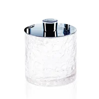 Decor Walther Crack DMD Баночка универсальная 9x11 см, французское стекло Craquele цвет хром 0933200