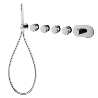 Fima Carlo Frattini So Смеситель для душа, 4 запорных вентиля, цвет хром F3178X4CR