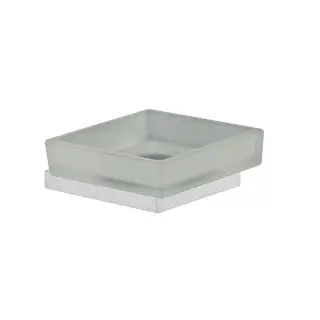 Fima Carlo Frattini Quadra Мыльница со стеклянной чашей, подвесная, цвет: хром F6023/2CR