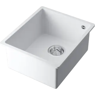 Omoikiri Bosen 38-U-WH Кухонная мойка Tetogranit 38x44 см, цвет: белый 4993160