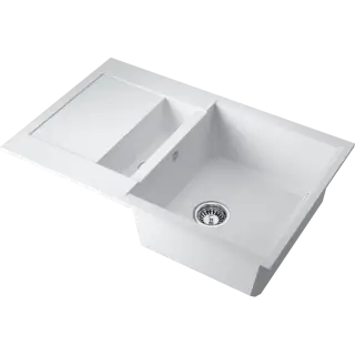 Omoikiri Sakaime 78-2-WH Кухонная мойка Tetogranit 78x50 см, цвет: белый 4993128