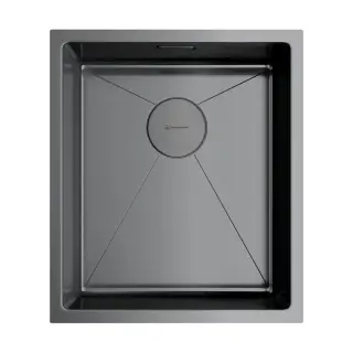 Omoikiri Taki 38-U/IF-GM Кухонная мойка нерж. сталь 38x44 см, цвет: вороненая сталь 4973106