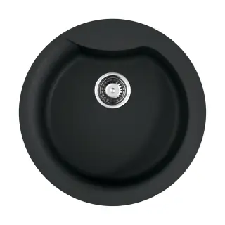 Omoikiri Yasugata 48R-BL Кухонная мойка Tetogranit 48,5x48,5 см, цвет: черный 4993130