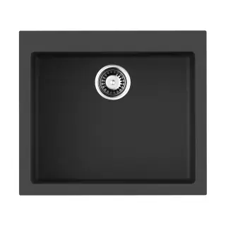 Omoikiri Bosen 57-BL Кухонная мойка Tetogranit 57x50 см, цвет: черный 4993145