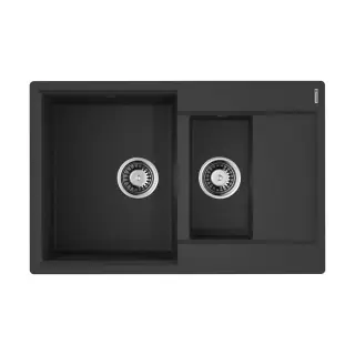 Omoikiri Daisen 78-2-BL Кухонная мойка Artgranit 78x51 см, цвет: черный 4993334
