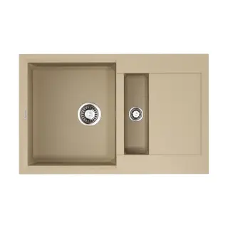 Omoikiri Sakaime 78-2-CH Кухонная мойка Tetogranit 78x50 см, цвет: шампань 4993237