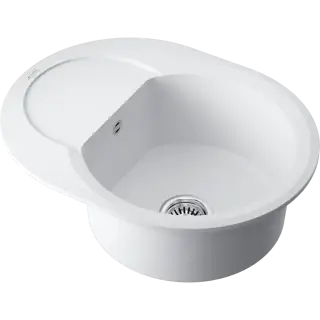 Omoikiri Sakaime 60E-WH Кухонная мойка Tetogranit 60x47 см, цвет: белый 4993136