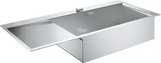 Grohe K1000 Кухонная мойка из нерж. стали 116x20 см, с крылом и доп. чашей, цвет: нержавеющая сталь 31582SD0