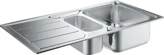Grohe K500 Кухонная мойка из нерж. стали 97x19,5 см, с крылом и доп. чашей, цвет: нержавеющая сталь 31572SD0