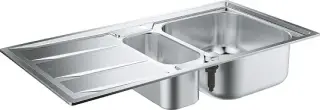 Grohe K400 Кухонная мойка из нерж. стали 97x18,8 см, с крылом и доп. чашей, цвет: нержавеющая сталь 31567SD0