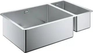 Grohe K700U Кухонная мойка из нержавеющей стали 76x19,5 см, с доп. чашей, цвет: нержавеющая сталь 31575SD0