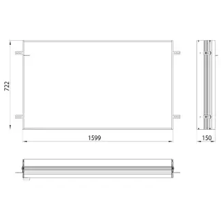 Emco Prime2 Монтажная рама для встраиваемого шкафа 1600, 159,9xh72,2 cм, 9497 000 15