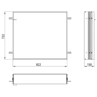 Emco Asis Prime Встраиваемая рама для зеркального шкафа, 82,2xh72,2 см, 9497 000 11