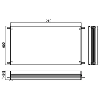 Emco Asis Prestige Встраиваемая монтажная рама для зерк. шкафа 121,5х14,7хh66,5 cм, 9897 000 22
