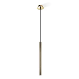 Decor Walther Pipe 1 Светильник потолочный 3.5xh70-220 см, 1x LED 6.5W, цвет латунь полир. 0214010