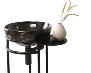 Globo Ring Полка 20x25 см для консоли OP003RAR, цвет: черный матовый OP004RAR