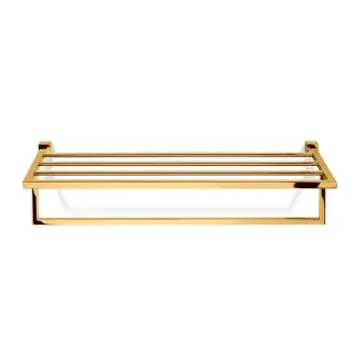 Decor Walther Corner KHT Полка для полотенец с полотенцедерж. 60x30,5 см, цвет: золото 0561320
