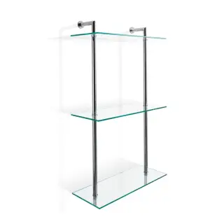 Decor Walther Universal DW 016 Полка 40x16x65 см, 3 стеклянных яруса, цвет: хром 0701500