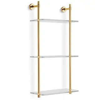 Bertocci Cinquecento Полка с 3-мя стеклянными ярусами 30х62 см, цвет: золото 110 0540 5000