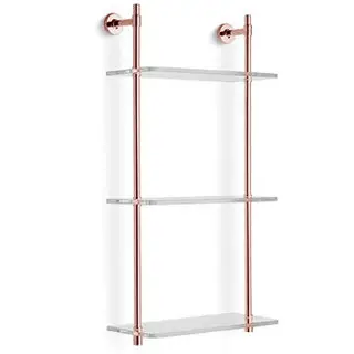 Bertocci Cinquecento Полка с 3-мя стеклянными ярусами 30х62 см, цвет: розовое золото 110 0540 5500