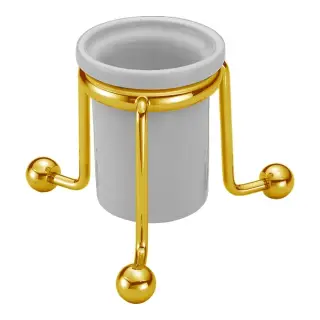 Cisal Arcana Стакан настольный керамический, цвет: 24K Gold AR09047024