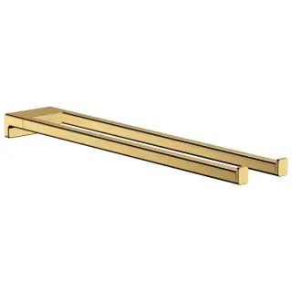 Hansgrohe AddStoris Полотенцедержатель подвесной двойной 44,5 см, латунь цвет: золото 41770990
