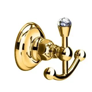 Nicolazzi Classica Lusso Крючок двойной, с кристаллом, цвет золото 1481GO34