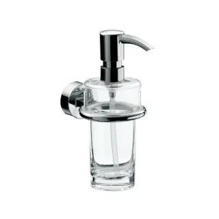 Emco Rondo2 Дозатор для жидкого мыла, прозрачное стекло, подвесной, цвет: хром 4521 001 00