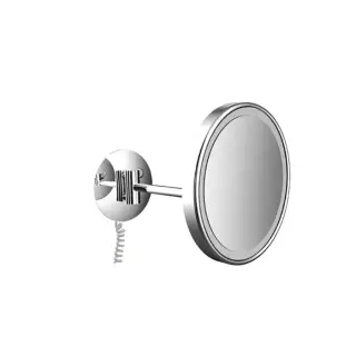 Emco Pure Зеркало косметическое, LED, диаметр 20,3 cм, одинарный, snoer, цвет хром 1094 060 08