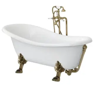 Globo Paestum Слив-перелив для ванн PA102/PA150/PA156, с сифоном, цвет: золото PA106