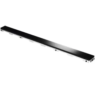 Tece Drainline Стеклянная панель для душевого канала прямая 150 см, цвет: черный глянцевый 601592