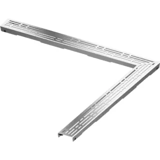 Tece Drainline Декоративная решетка углового трапа basic 120х120 см, цвет: нерж. сталь глянцевая 611210