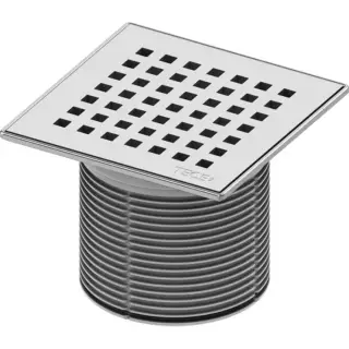 Tece Drainpoint S Декоративная решетка quadratum для трапа 15х15 см, цвет: нерж. сталь глянцевая 3660008