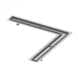 Tece Drainline Угловой канал с гидроизоляционной лентой 100х100 см, цвет: нерж. сталь глянцевая 611000