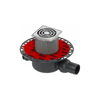 Tece Drainpoint S Трап для душа точечный, универсальный фланец, декор. вставка, цвет: хром матовый 3601200