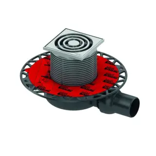 Tece Drainpoint S Трап для душа точечный, низкий, фланец, декоративная вставка, цвет: хром матовый 3601100