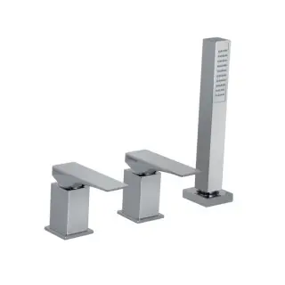 Fima Carlo Frattini Zeta Смеситель двойной на борт ванны, без излива, цвет хром F3974/1CR