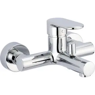 Cisal LineaViva Смеситель однорычажный настенный для ванны, цвет: Chrome LV00013021