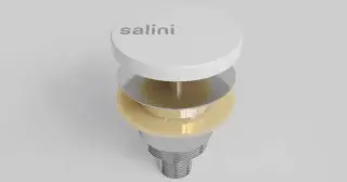 Salini D 402 Донный клапан для ванны из S-Sense, Click-Clack цвет: белый матовый 152201M