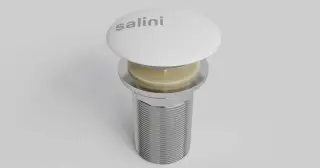 Salini D 501 Донный клапан для раковины из S-Sense, Click-Clack без перелива цвет: белый глянцевый 161201G