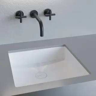 Salini Marea 07 S-Stone Раковина встраиваемая снизу 42х42 см, цвет: белый матовый 1802207M