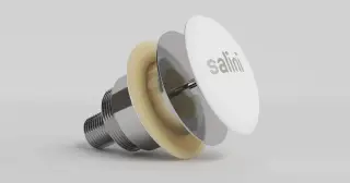 Salini D 401 Донный клапан для ванны из S-Stone, Click-Clack цвет: белый матовый 151301M
