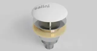 Salini D 401 Донный клапан для ванны из S-Sense, Click-Clack цвет: белый глянцевый 151201G