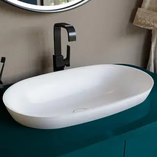 Salini Marea 01 S-Stone Раковина полувстраиваемая 64,5х38,7х16h, цвет белый матовый 1802201M