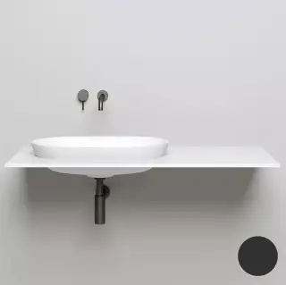 Salini Marea 01 S-Stone Раковина полувстраиваемая 64,5х38,7х16h, черный мат., RAL 1802201MF