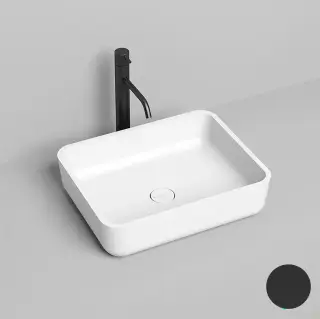 Salini Gloria 09 S-Stone Раковина накладная 48х38х12h, матовый цвет: RAL 1102209MF