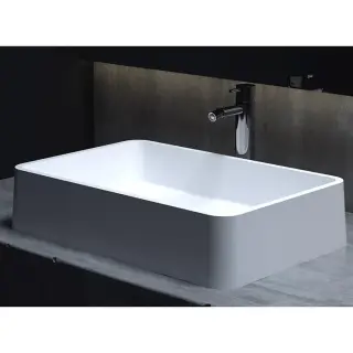 Salini Gloria 07 S-Stone Раковина накладная 59,5х39,5х12,5h, цвет белый матовый 1102207M